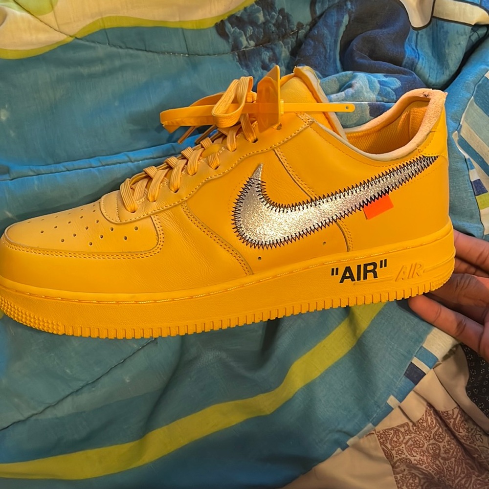 Off white university gold air force 1’s